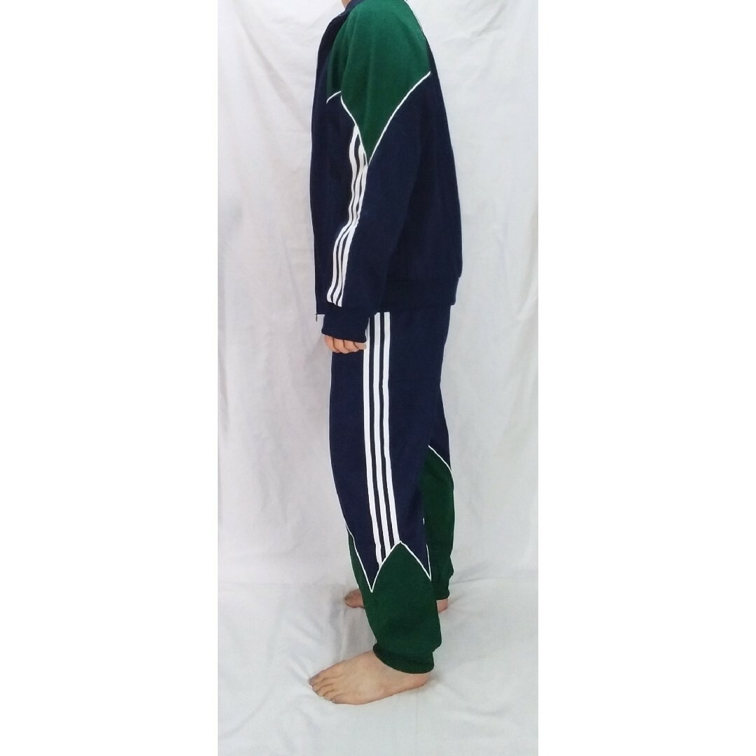 新品 L adidas originals ジャージ 上下 紺×緑