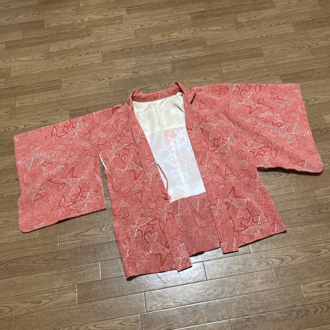 羽織風ジャケット　着物リメイク レディースのジャケット/アウター(ノーカラージャケット)の商品写真