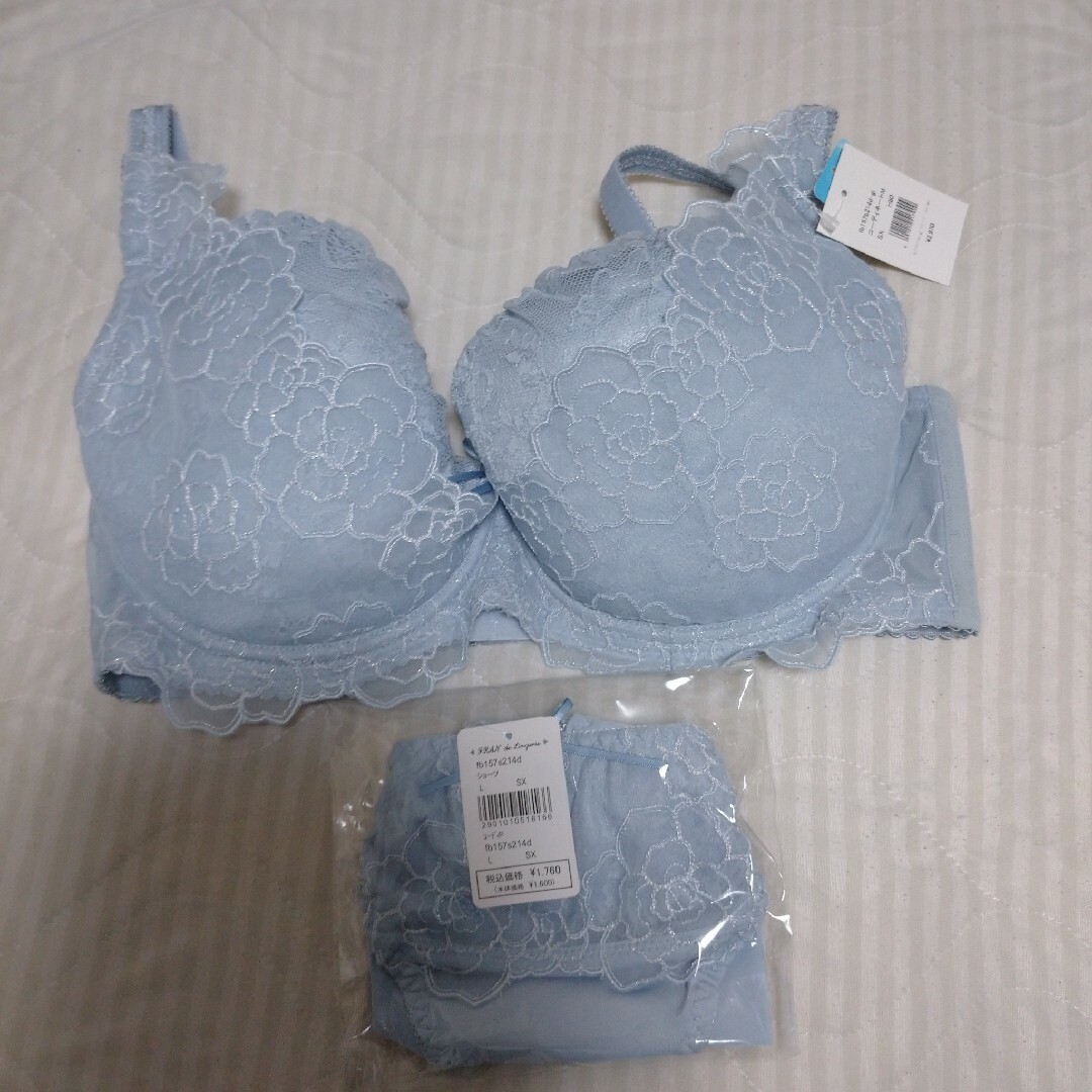 fran de lingerie(フランデランジェリー)の未使用 フランデランジェリー H80 L ブラジャー&ショーツセット レディースの下着/アンダーウェア(ブラ&ショーツセット)の商品写真