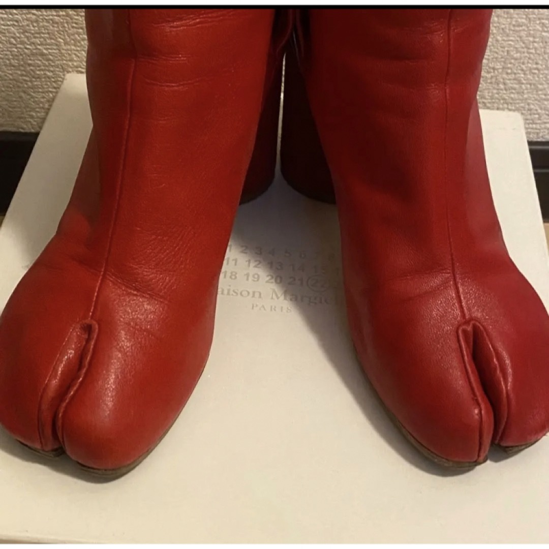 maison margiela タビブーツ tabi ブーツ レッド 40 | namira.mc