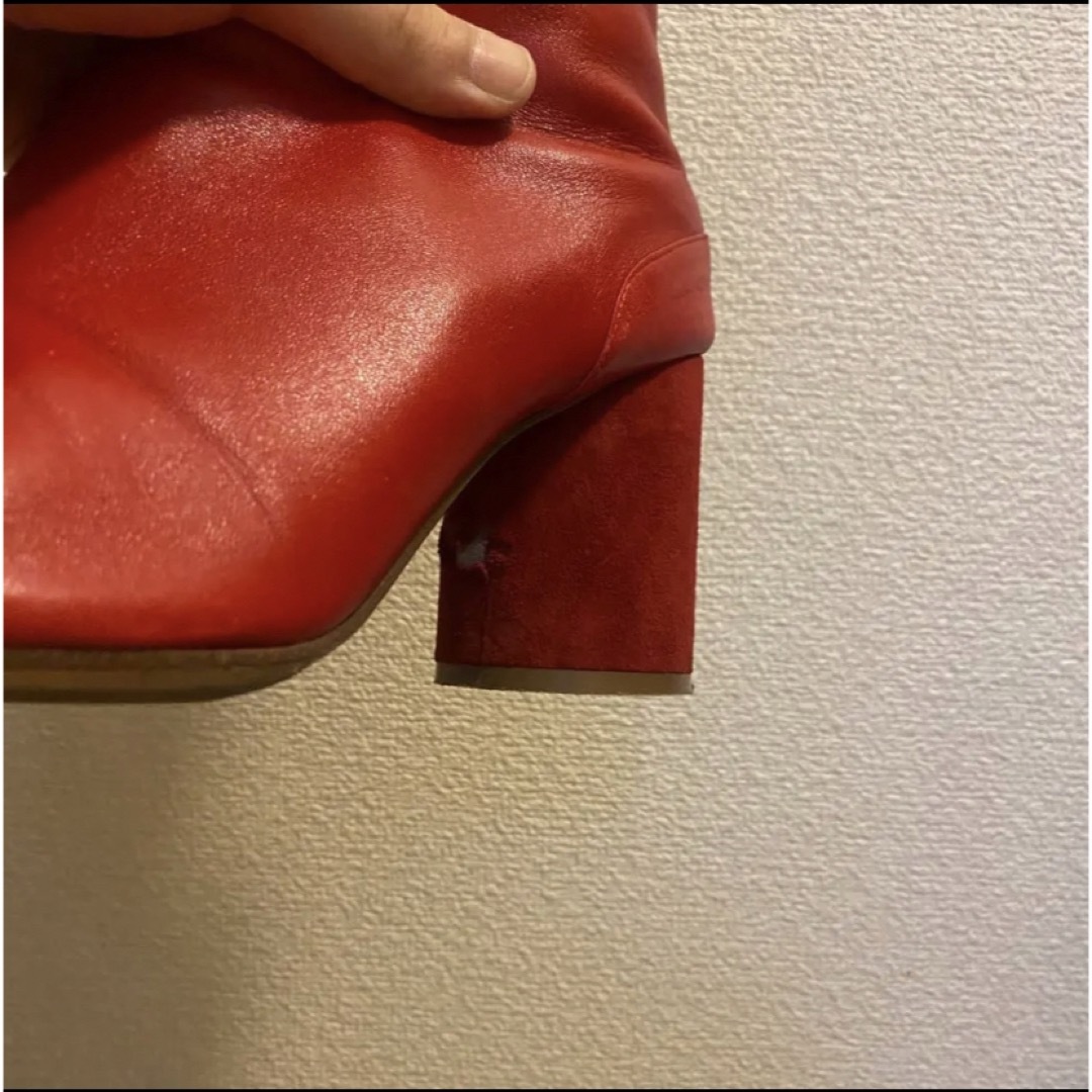 maison margiela タビブーツ tabi ブーツ レッド 40 | namira.mc