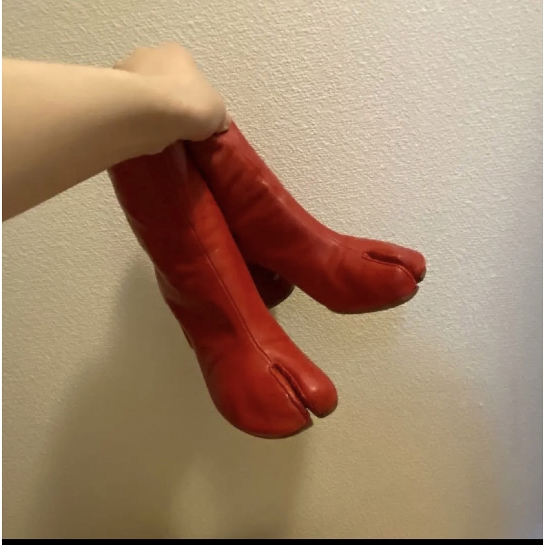 maison margiela タビブーツ tabi ブーツ レッド 40 | namira.mc