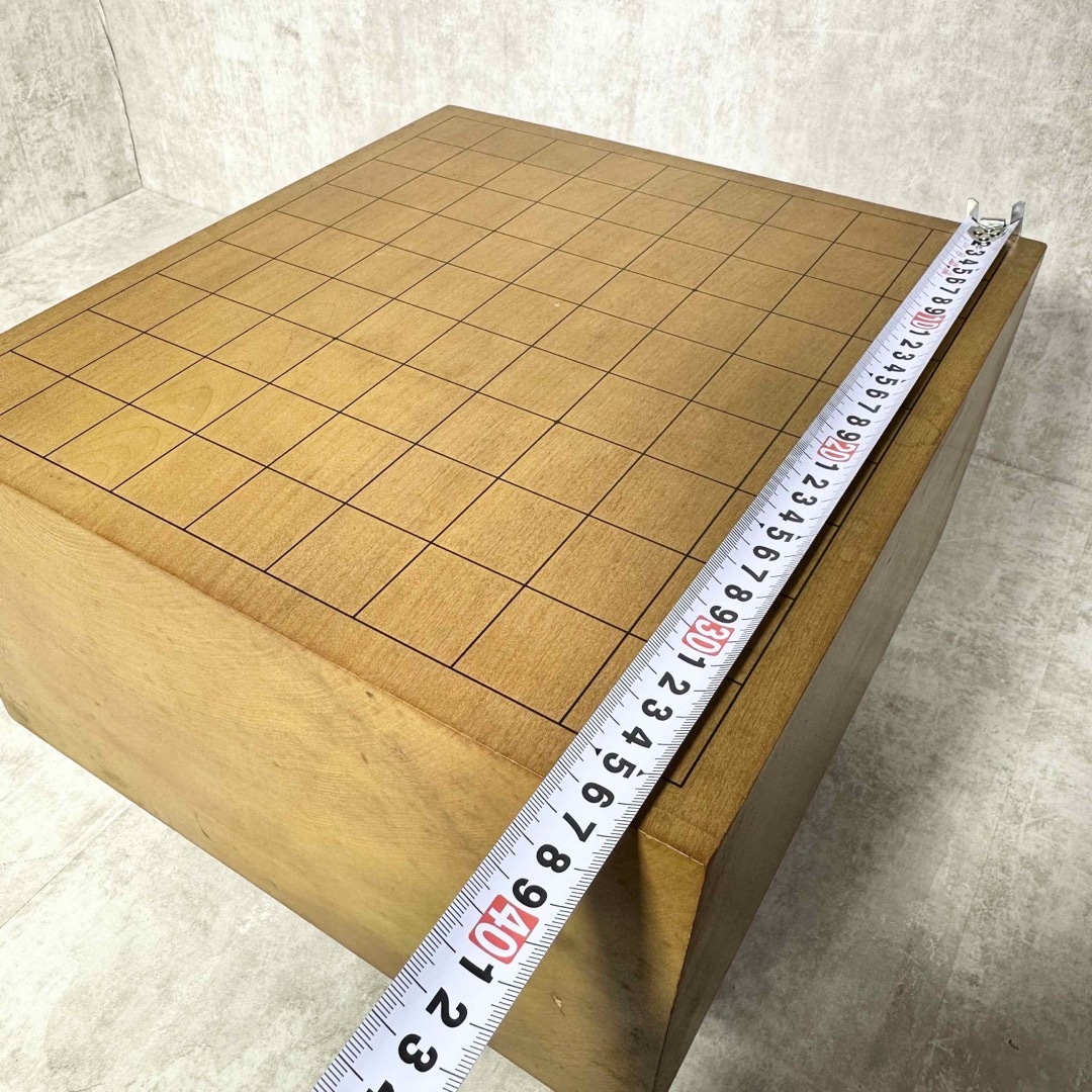 将棋セット　将棋盤　木製　脚付　へそあり　5.9寸　厚さ17.6㎝　天上作　駒台