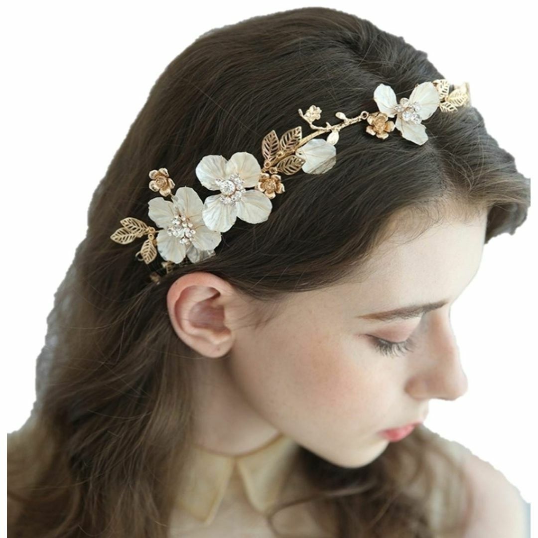 【新品未開封】ヘアアクセサリー ゴールド 花 結婚式