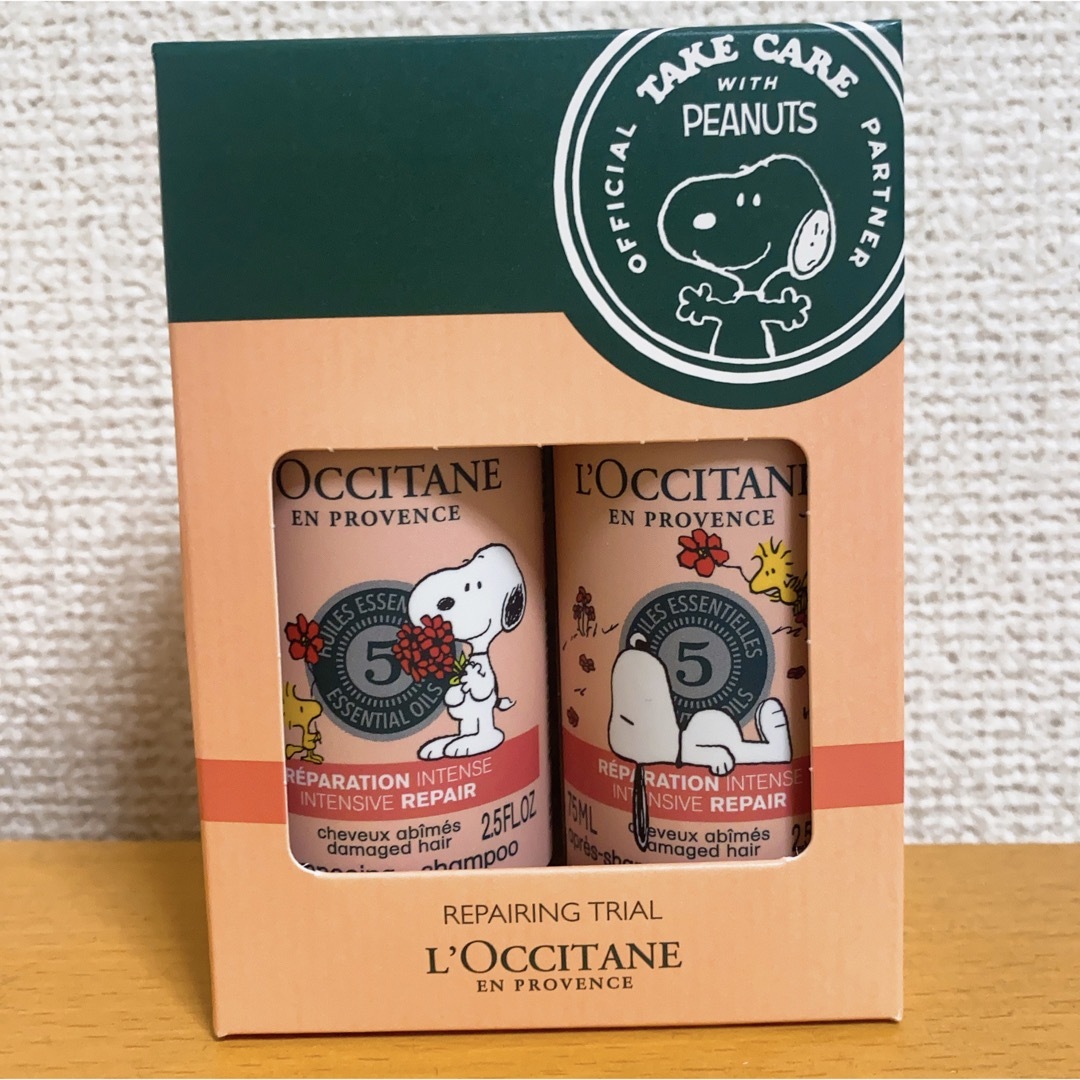 L'OCCITANE(ロクシタン)のロクシタン　SNOOPYファイブハーブスリペアリングトライアル コスメ/美容のヘアケア/スタイリング(シャンプー/コンディショナーセット)の商品写真