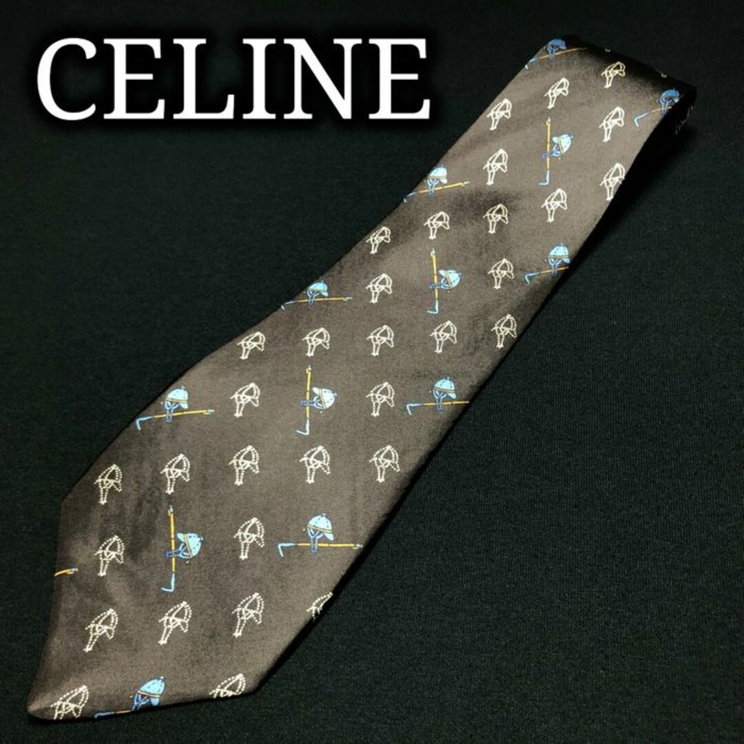 celine(セリーヌ)のセリーヌ 馬具 ブラウン ネクタイ A106-N15 メンズのファッション小物(ネクタイ)の商品写真