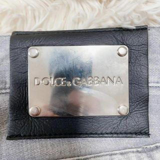 DOLCE&GABBANA - DOLCE&GABBANA デニムパンツ 金具ロゴプレート グレー