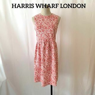 トゥモローランド(TOMORROWLAND)のHARRIS WHARF LONDON 花柄　ノースリーブ　Aラインワンピース(ひざ丈ワンピース)