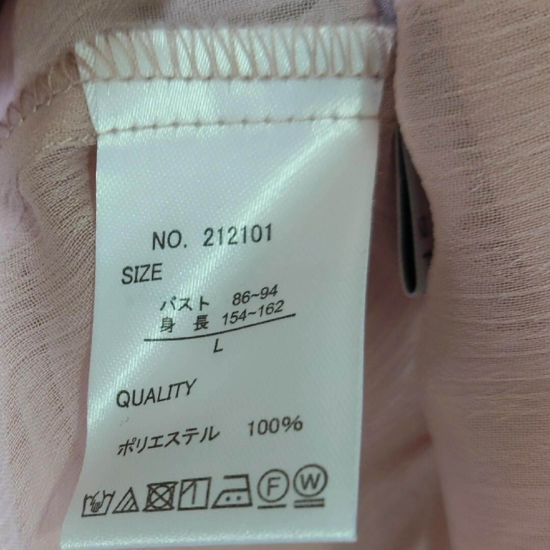 しまむら(シマムラ)の新品未使用しまむら2PINK シアーシャツ L くすみピンク レディースのトップス(シャツ/ブラウス(長袖/七分))の商品写真