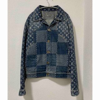 Louis Vuitton X NIGO Damier Waves Monogram Denim jacket 1A7YD6 size 52