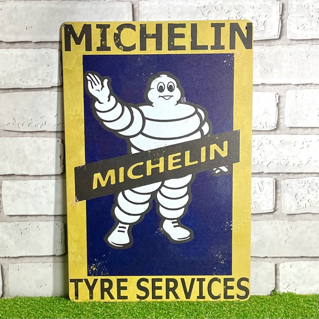524番】ミシュラン(Michelin) ビバンダム タイヤ ブリキ看板の通販 ...