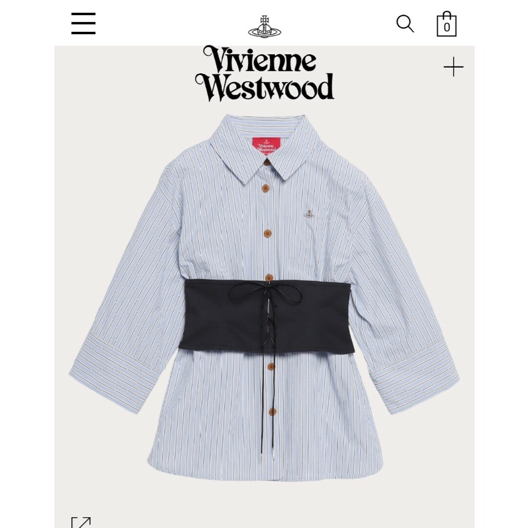 新品viviennewestwood 3.98万 オーガニックコルセットシャツ 購入の