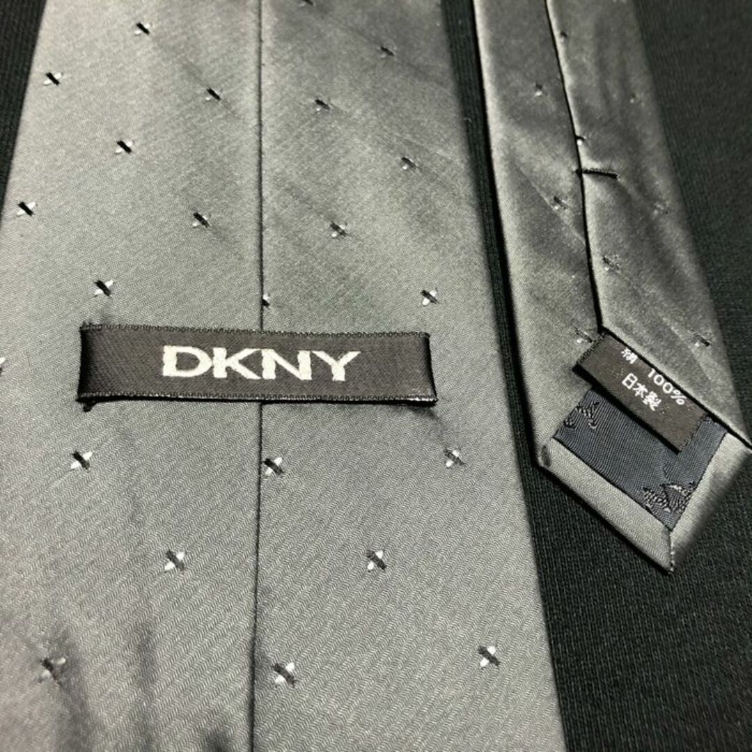 Donna Karan(ダナキャラン)のDKNYダナキャラン ドット グレー ネクタイ A106-O08 メンズのファッション小物(ネクタイ)の商品写真