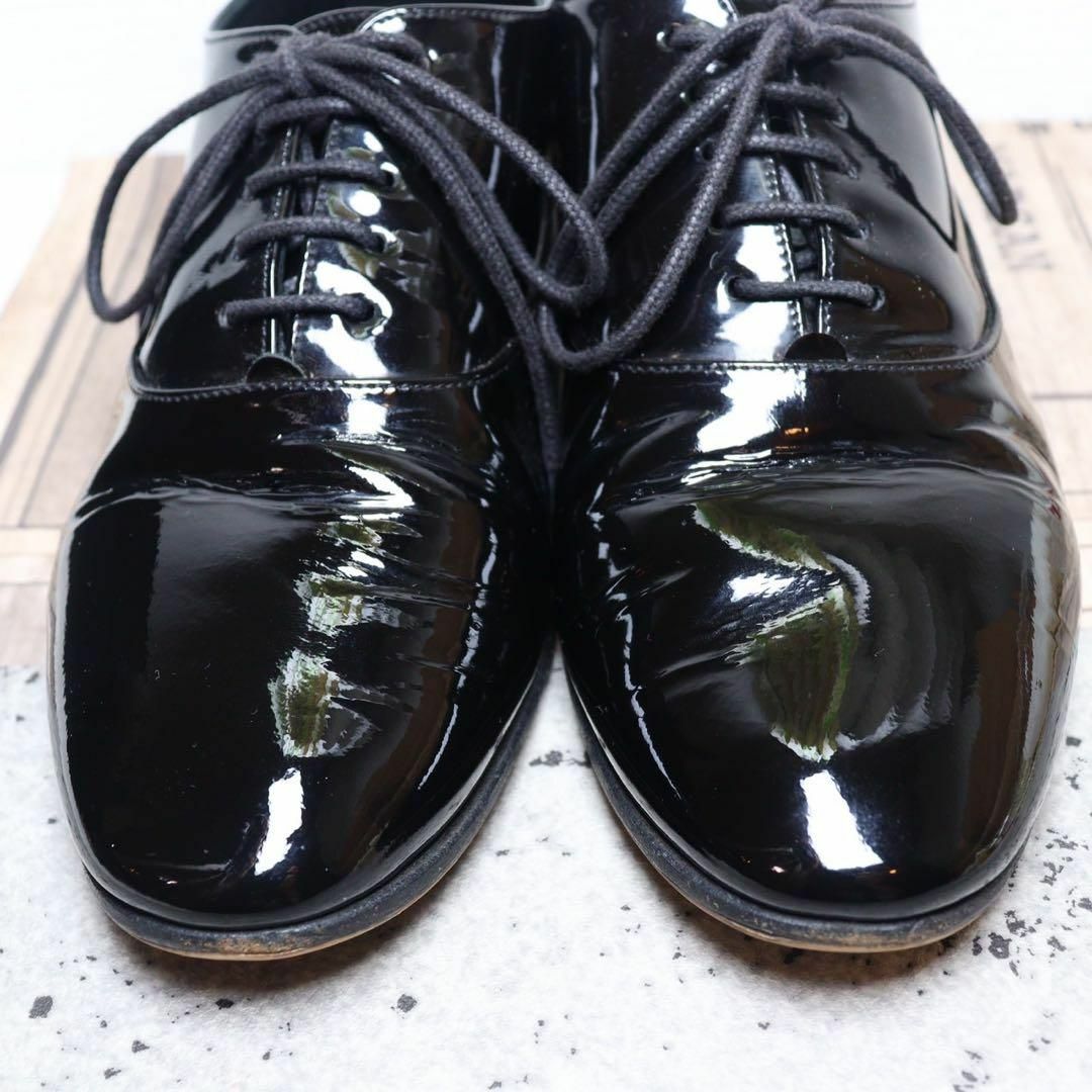 Saint Laurent(サンローラン)のサンローラン 23 ドレスシューズ エナメル 黒 パテント レースアップ レディースの靴/シューズ(ローファー/革靴)の商品写真
