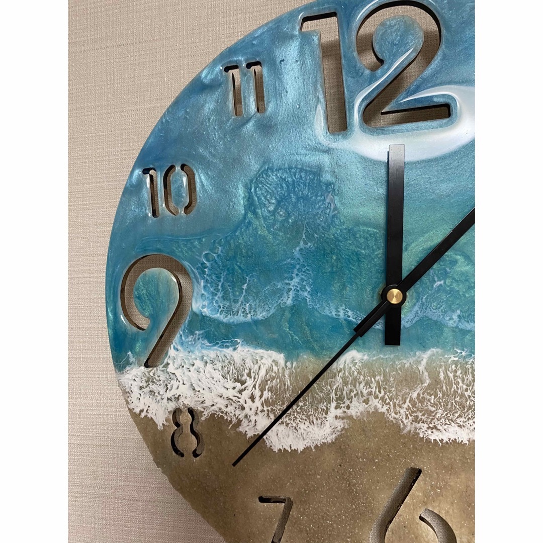 SALE/55%OFF】 SALE海のレジンアート掛け時計(MDFペース) インテリア SALE/55%OFF】 SALE海のレジンアート掛け時計(MDFペース) インテリア