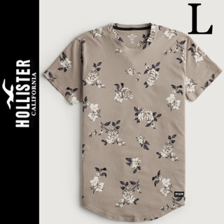 ホリスター(Hollister)の新品タグ付き☆ホリスターフローラルTシャツLベージュアバクロフラワー花柄(Tシャツ/カットソー(半袖/袖なし))