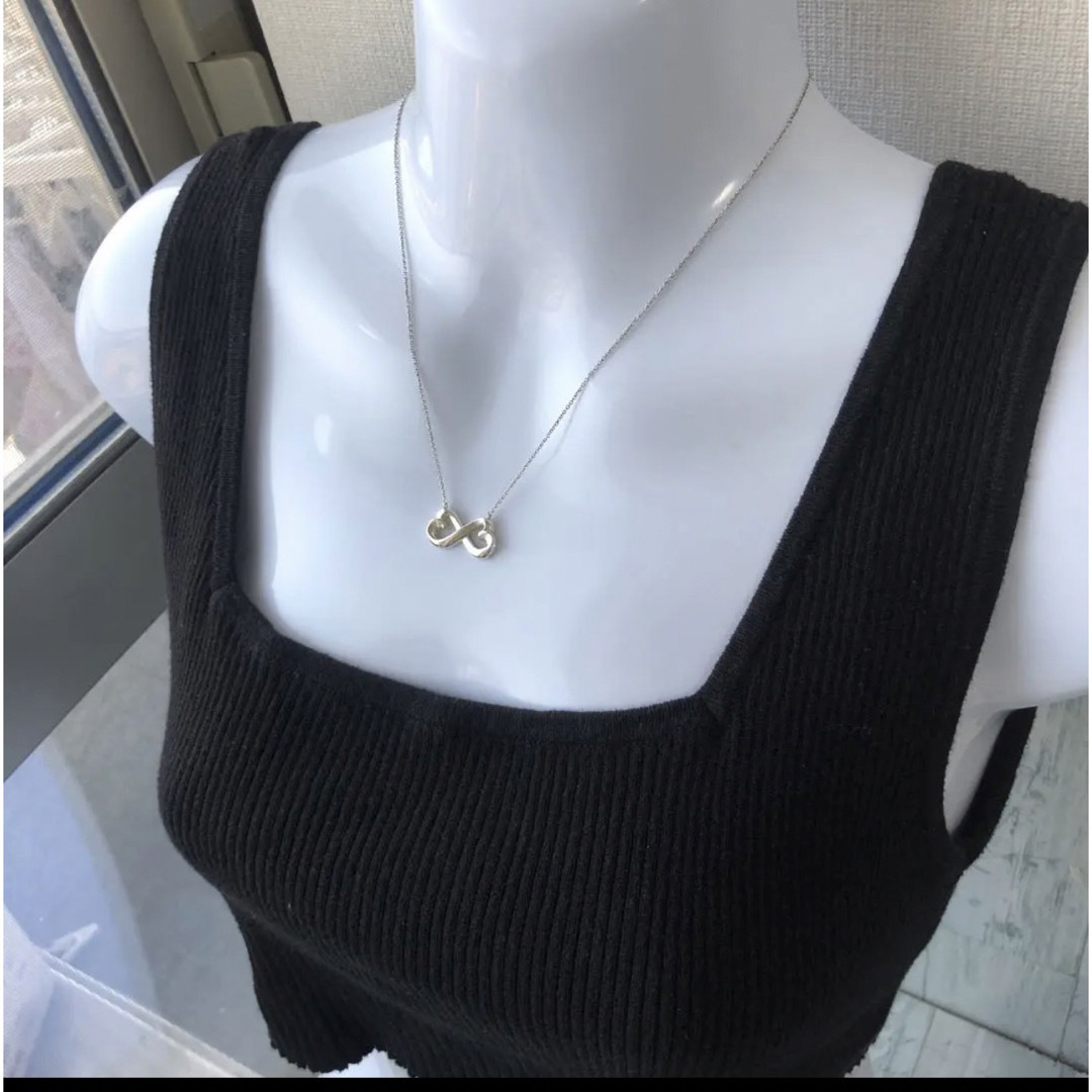 美品 ティファニーネックレス 42㎝ ダブルラビングハート SV925