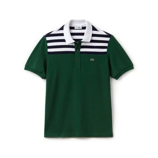 ラコステ(LACOSTE)のLacoste ラコステ 85周年記念 ボーダー切り替えデザイン ポロシャツ S(ポロシャツ)