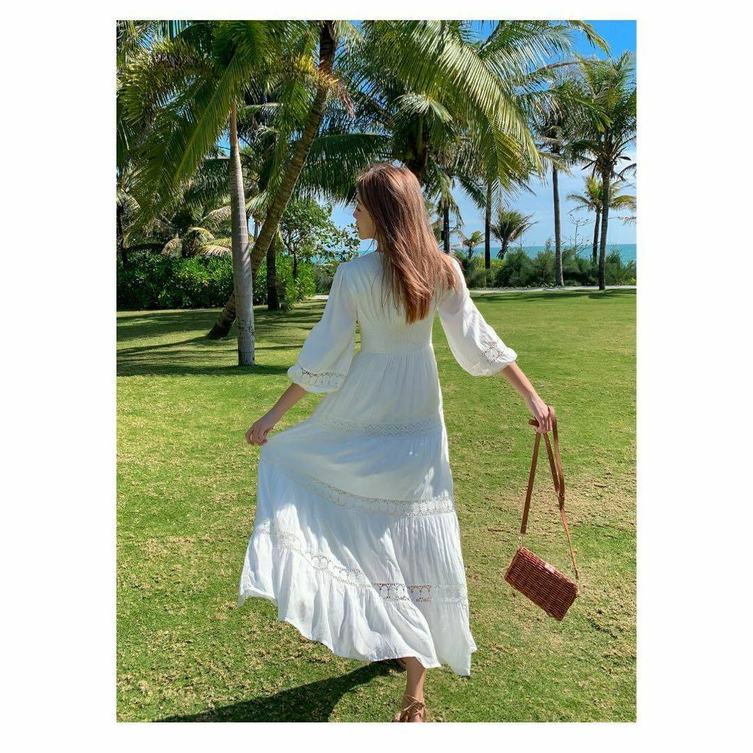 春夏コーデ❤️ロングワンピース ドレス パーティー 半袖 リゾート