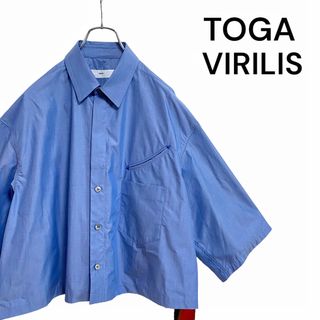 トーガビリリース(TOGA VIRILIS)の【新品】トーガビリリース タイプライター オーバーサイズ ウエスタンシャツ 46(Tシャツ/カットソー(七分/長袖))