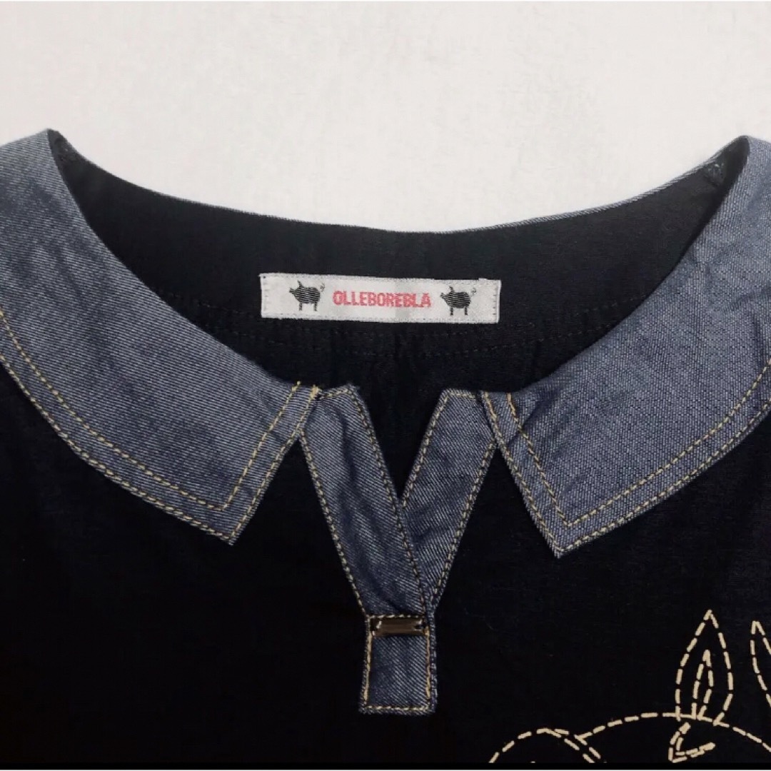 ALBEROBELLO - 美品 OLLEBOREBLA アルベロベロ デニム ワンピース 刺繍