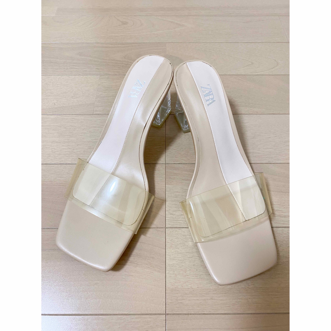 ZARA ザラ クリアヒールサンダル ミュール | フリマアプリ ラクマ ZARAクリアヒールサンダル