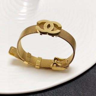 フェンディ ズッカガラ バングル Sサイズ ブレスレット ゴールドカラー