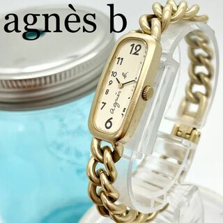 60 agns b アニエスベー時計　レディース腕時計　華奢　ゴールド