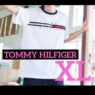 トミーヒルフィガー(TOMMY HILFIGER)の大人気　TOMMY HILFIGER  トミーヒルフィガー　Tシャツ　XL(Tシャツ/カットソー(半袖/袖なし))