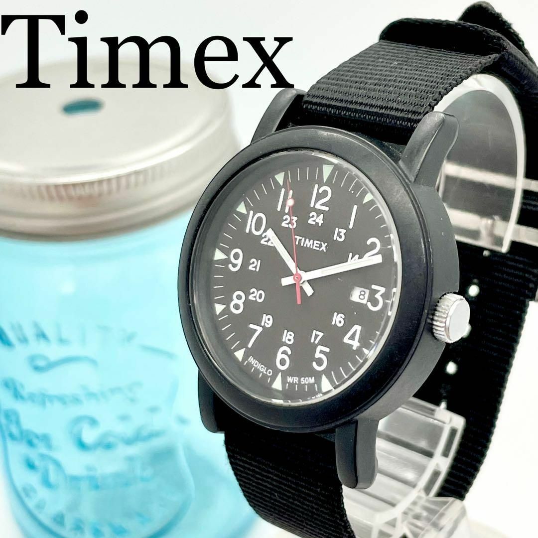 569 TIMEX タイメックス時計　メンズ腕時計　ブラック　ナイロンバンド | フリマアプリ ラクマ