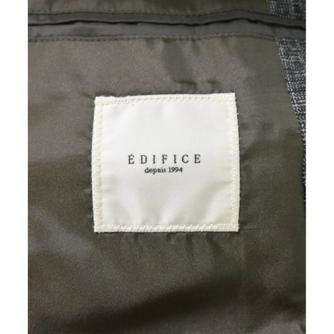 EDIFICE エディフィス テーラードジャケット S グレーx黒(チェック) 2