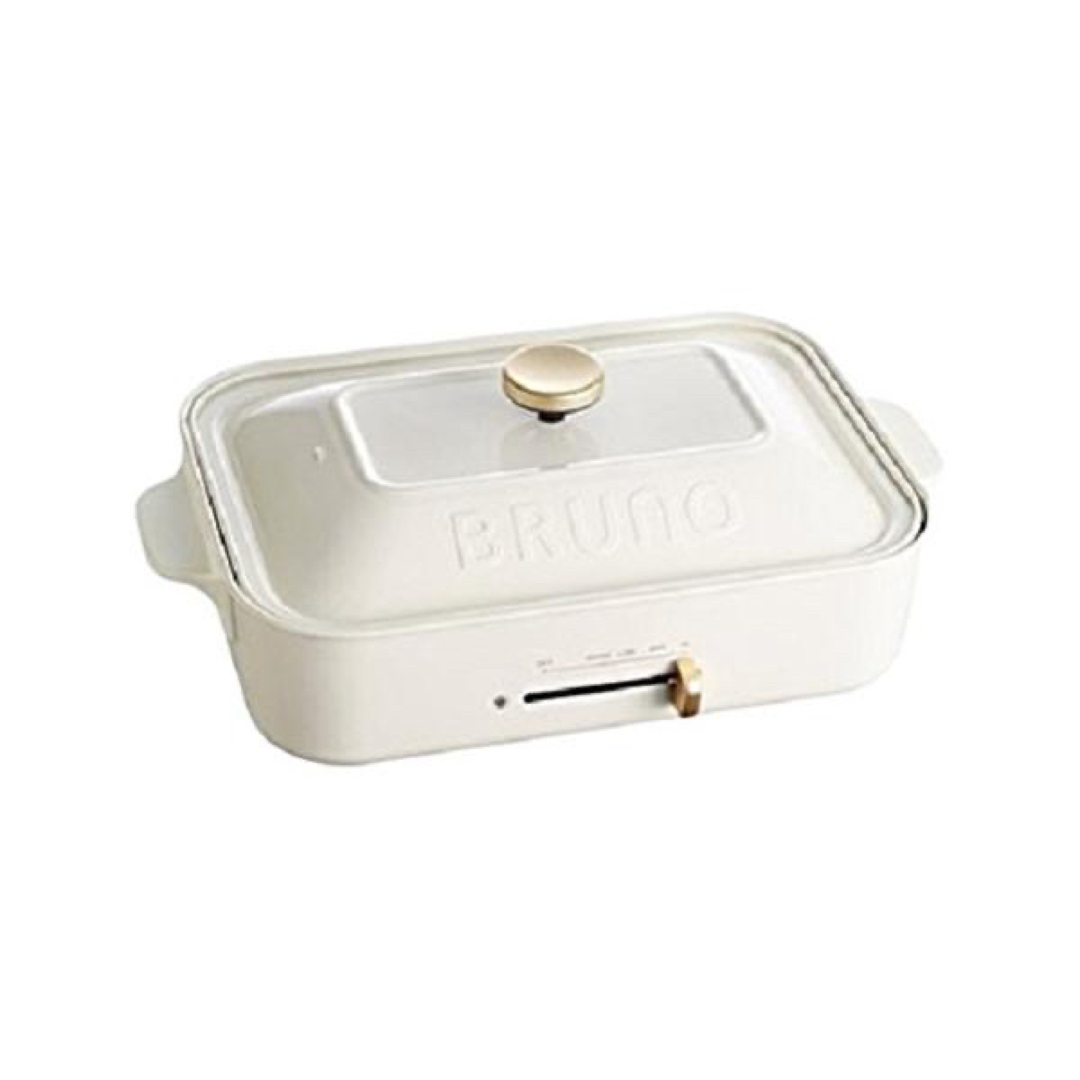 BRUNO コンパクトホットプレート ホワイト BOE021-WH(1台)