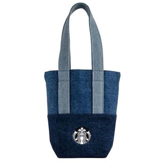 スターバックスコーヒー(Starbucks Coffee)の海外限定　スターバックス　インディゴ　デニム　ドリンクバッグ　タンブラーバッグ(エコバッグ)