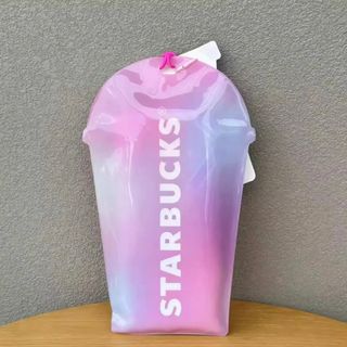 スターバックスコーヒー(Starbucks Coffee)の海外　限定　スターバックス 速乾 ビーチ スポーツ  タオル  ポーチ　ピンク(タオル/バス用品)