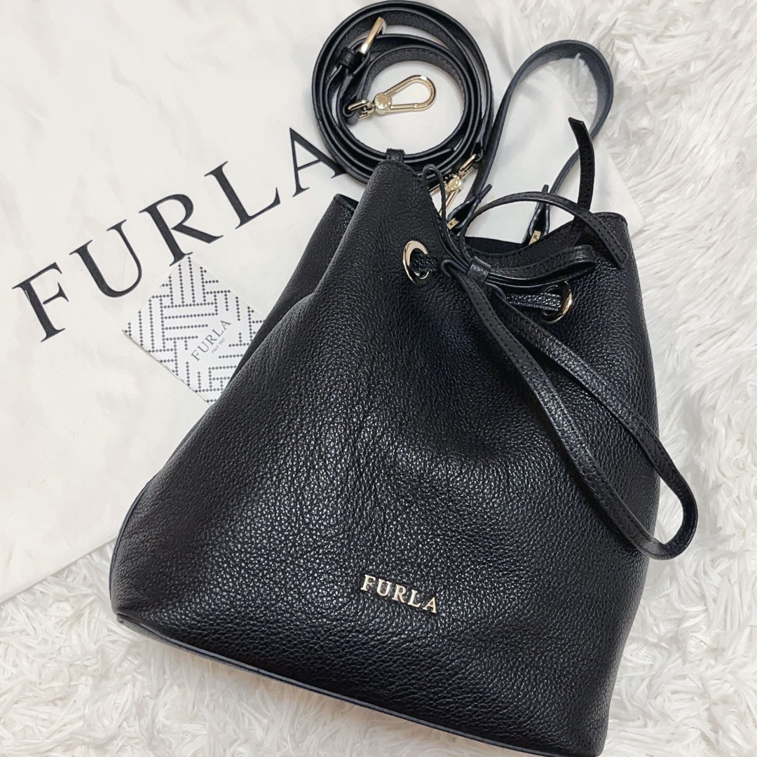 【美品★FURLA】フルラ  ２wayショルダーバッグ costanza 黒