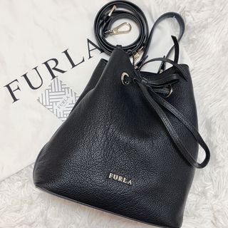 フルラ(Furla)の✨極美品✨人気カラー✨フルラ コスタンザ 2way 巾着 ショルダーバッグ 黒(ショルダーバッグ)