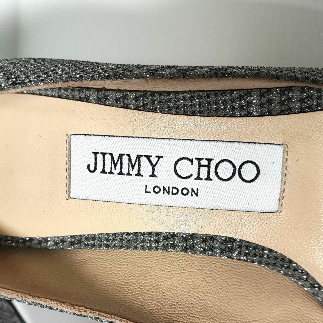 JIMMY CHOO(ジミーチュウ)のジミーチュウ✨チェック シルバー ラメ スター ヒール パンプス 34 レディースの靴/シューズ(ハイヒール/パンプス)の商品写真