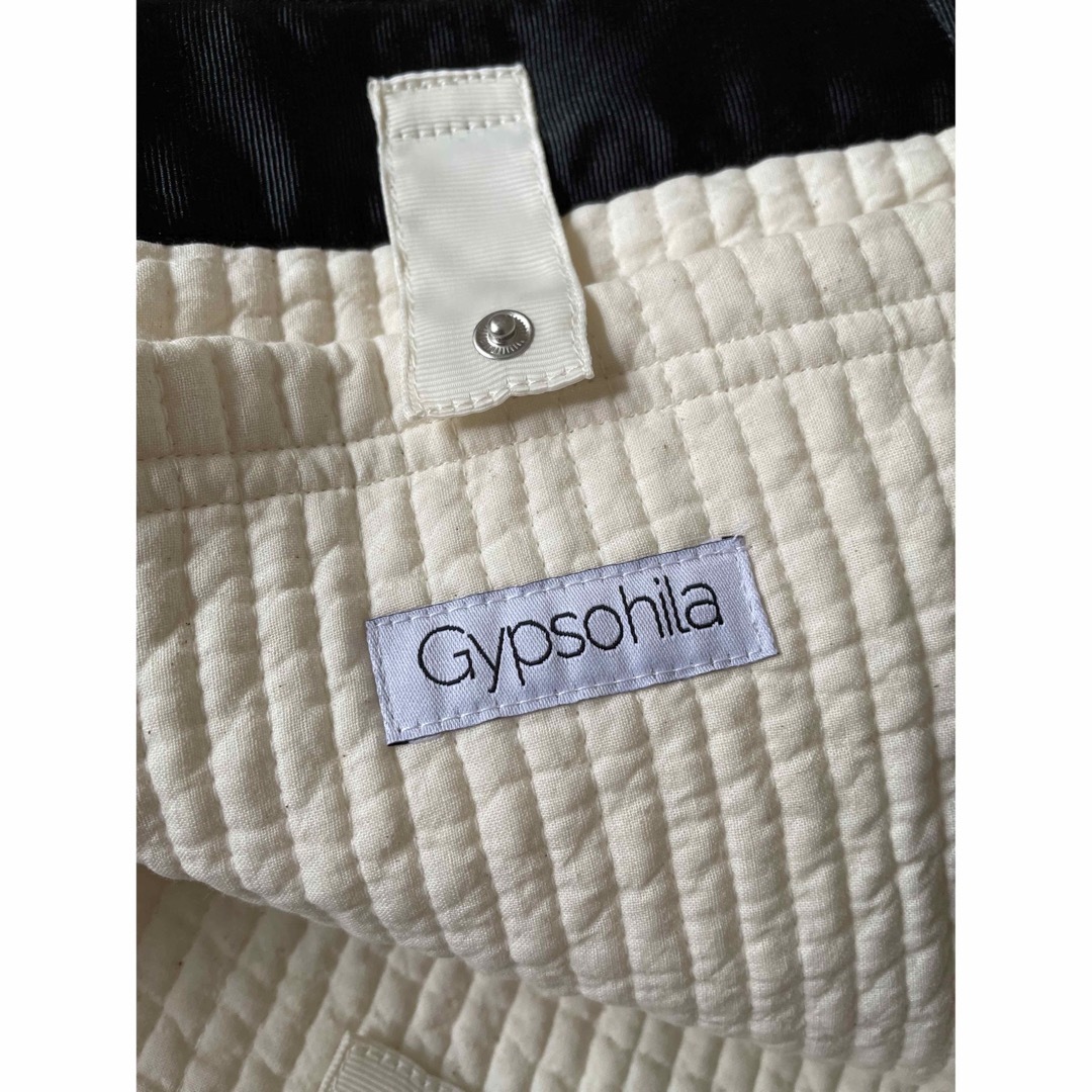 gypsohila travel bag(L)ホワイト リボンバッグ