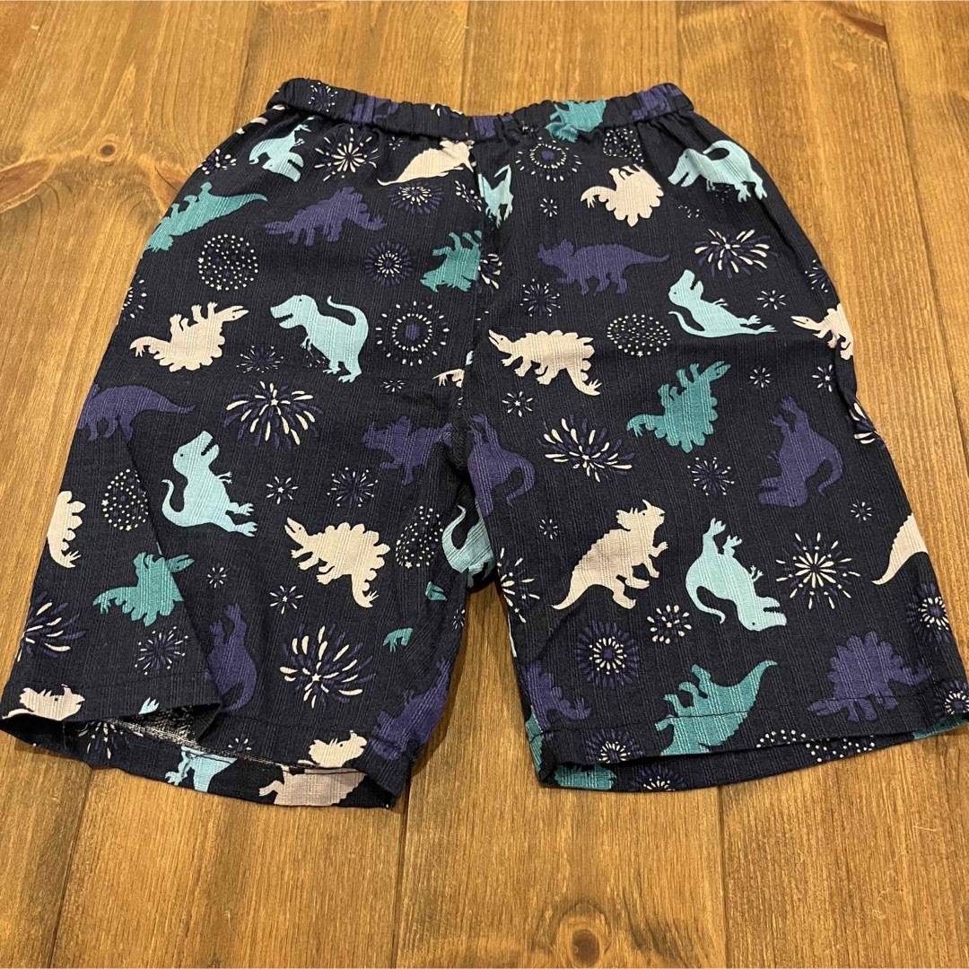 motherways(マザウェイズ)の【美品】甚平✳︎恐竜✳︎キッズ✳︎お祭り✳︎男の子✳︎夏服✳︎100✳︎夏祭り キッズ/ベビー/マタニティのキッズ服男の子用(90cm~)(甚平/浴衣)の商品写真