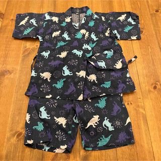 マザウェイズ(motherways)の【美品】甚平✳︎恐竜✳︎キッズ✳︎お祭り✳︎男の子✳︎夏服✳︎100✳︎夏祭り(甚平/浴衣)