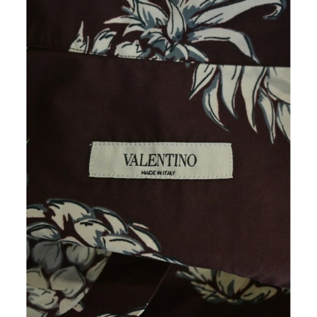 VALENTINO(ヴァレンティノ)のVALENTINO カジュアルシャツ 38(S位) 茶x白xグレー(総柄) 【古着】【中古】 メンズのトップス(シャツ)の商品写真