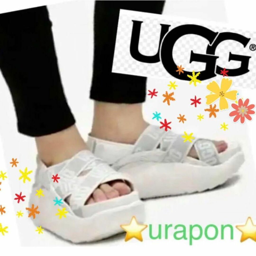 激レア✨入手困難✨③超超美品✨22cm✨UGG✨LA CLOUD SANDALテキスタイルアウトソール