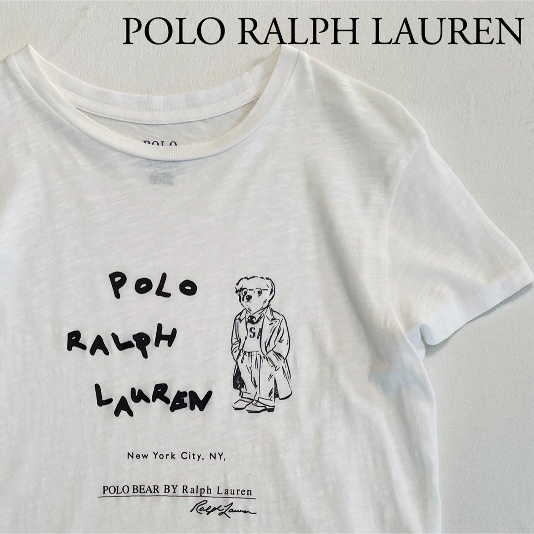 POLO RALPH LAUREN(ポロラルフローレン)のPOLO Ralph Lauren   ポロベアコットンTシャツ　美品　レア メンズのトップス(Tシャツ/カットソー(半袖/袖なし))の商品写真