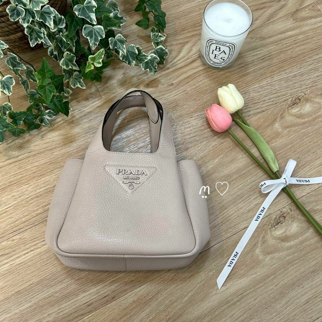 PRADA - PRADA プラダ レザーハンドバッグ ヴィッテロダイノレザー