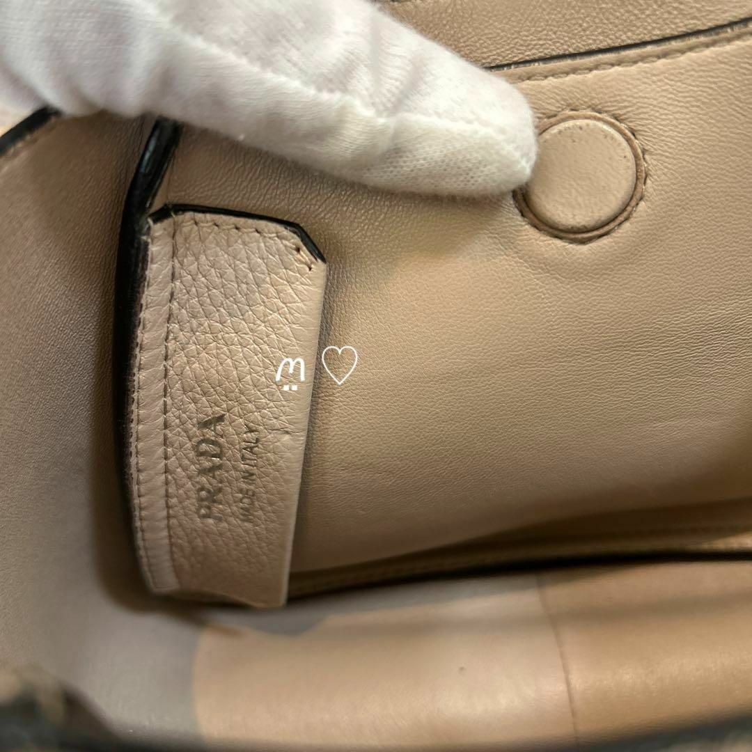 PRADA - PRADA プラダ レザーハンドバッグ ヴィッテロダイノレザー