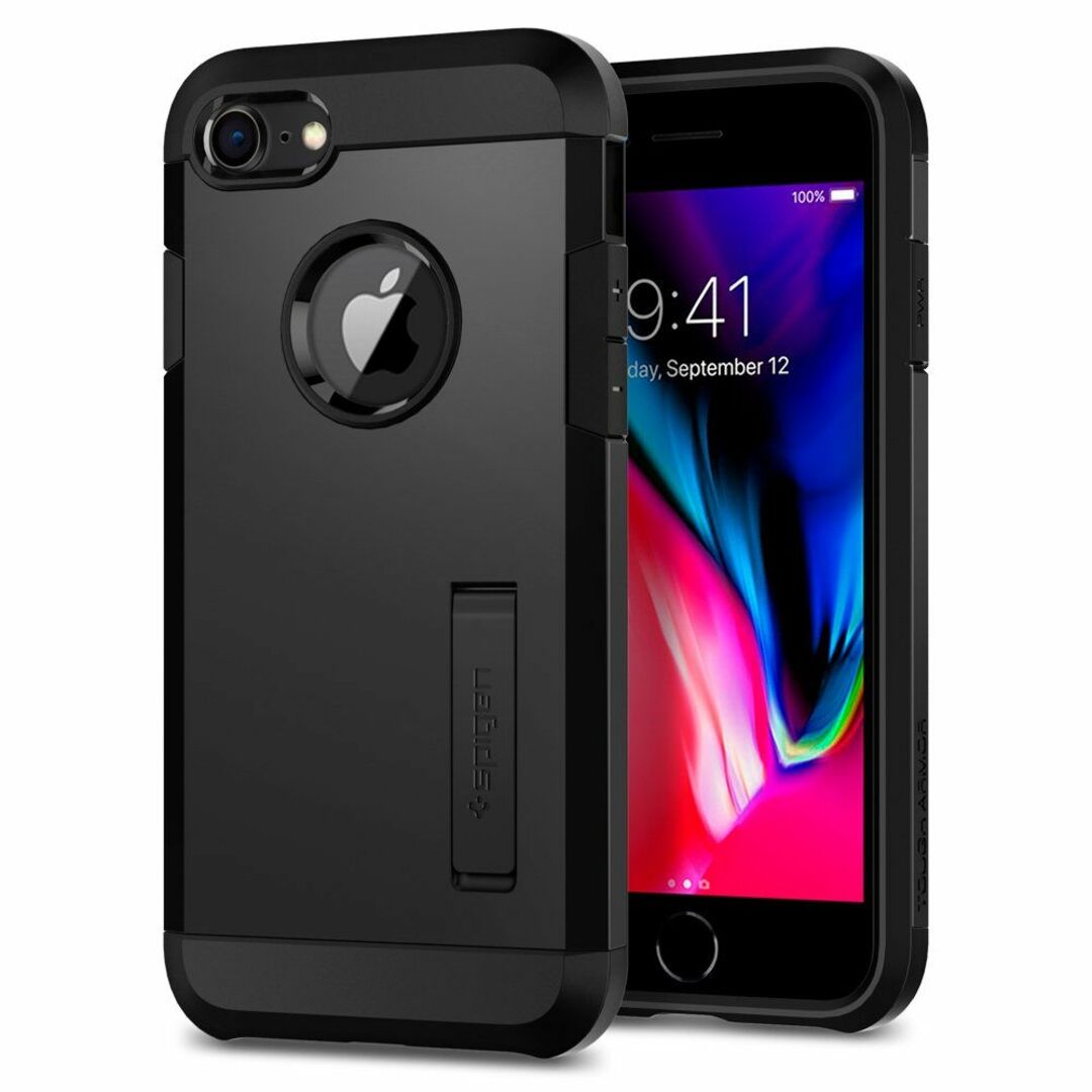 【サイズ:iPhone8/iPhone7_色:ブラック】【Spigen】 iPh