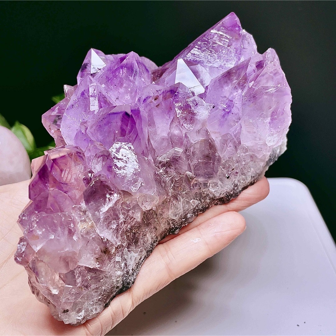 超美品】 アメジスト クラスター 原石 紫水晶 天然石 鉱物標本 10の