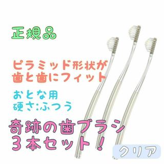 奇跡の歯ブラシ クリア 大人用 ３本セット (本数変更可)(歯ブラシ/デンタルフロス)