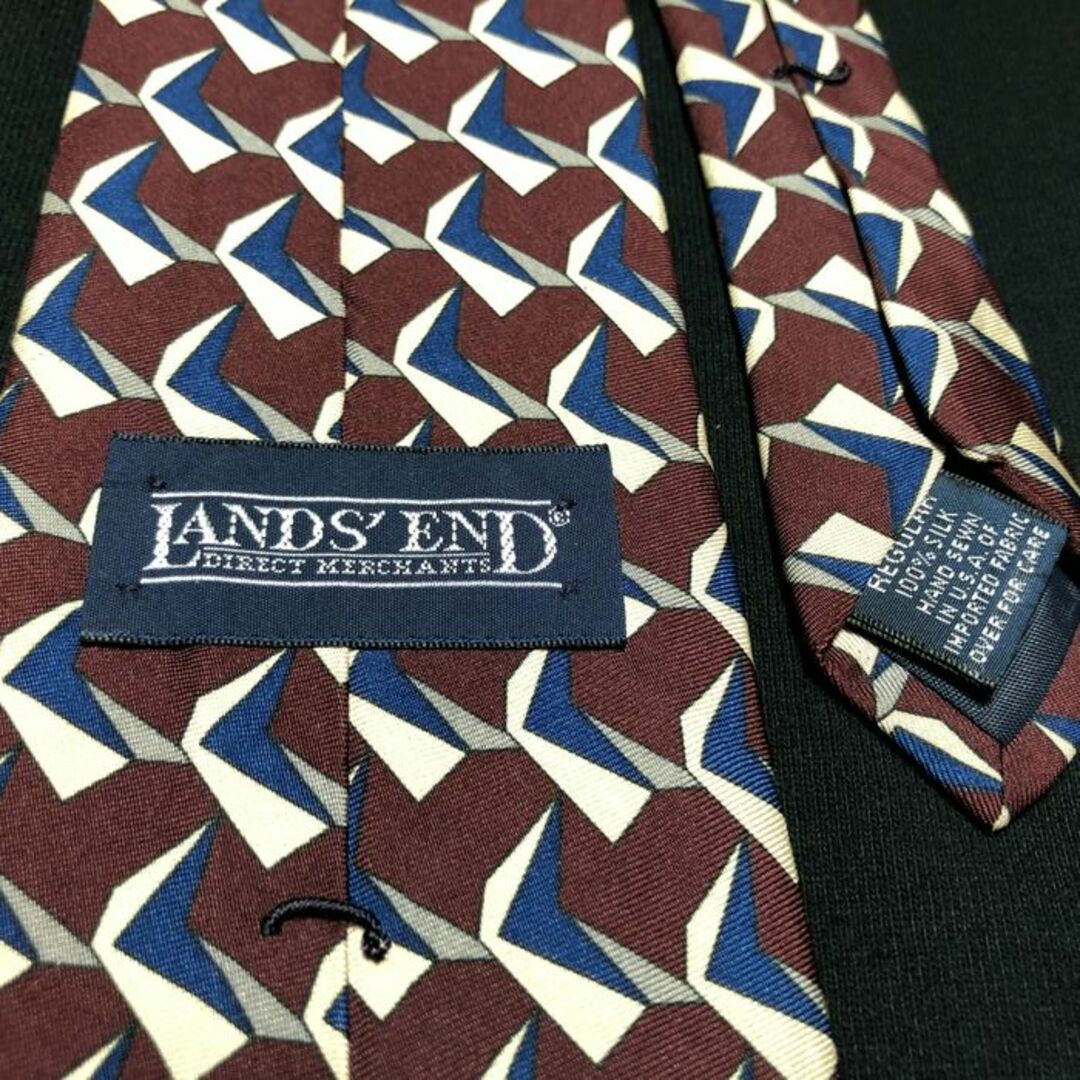 LANDS’END(ランズエンド)のランズエンド 多面デザイン ワインレッド ネクタイ A106-Q21 メンズのファッション小物(ネクタイ)の商品写真