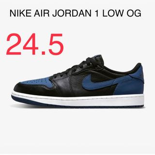 ナイキ(NIKE)のAIR JORDAN 1 LOW OG エアジョーダン1  ネイビー 24.5(スニーカー)